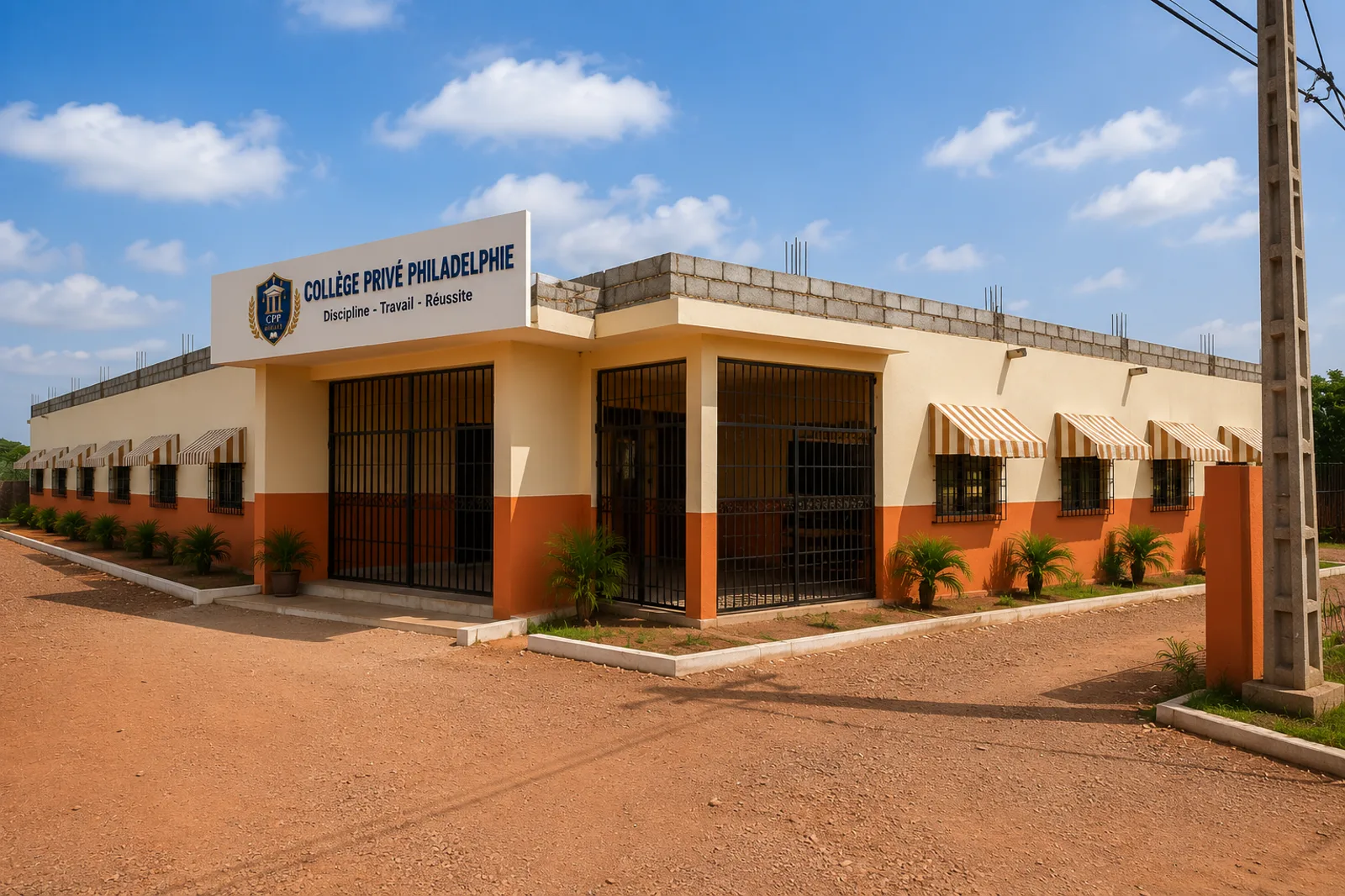 Façade du bâtiment principal du collège